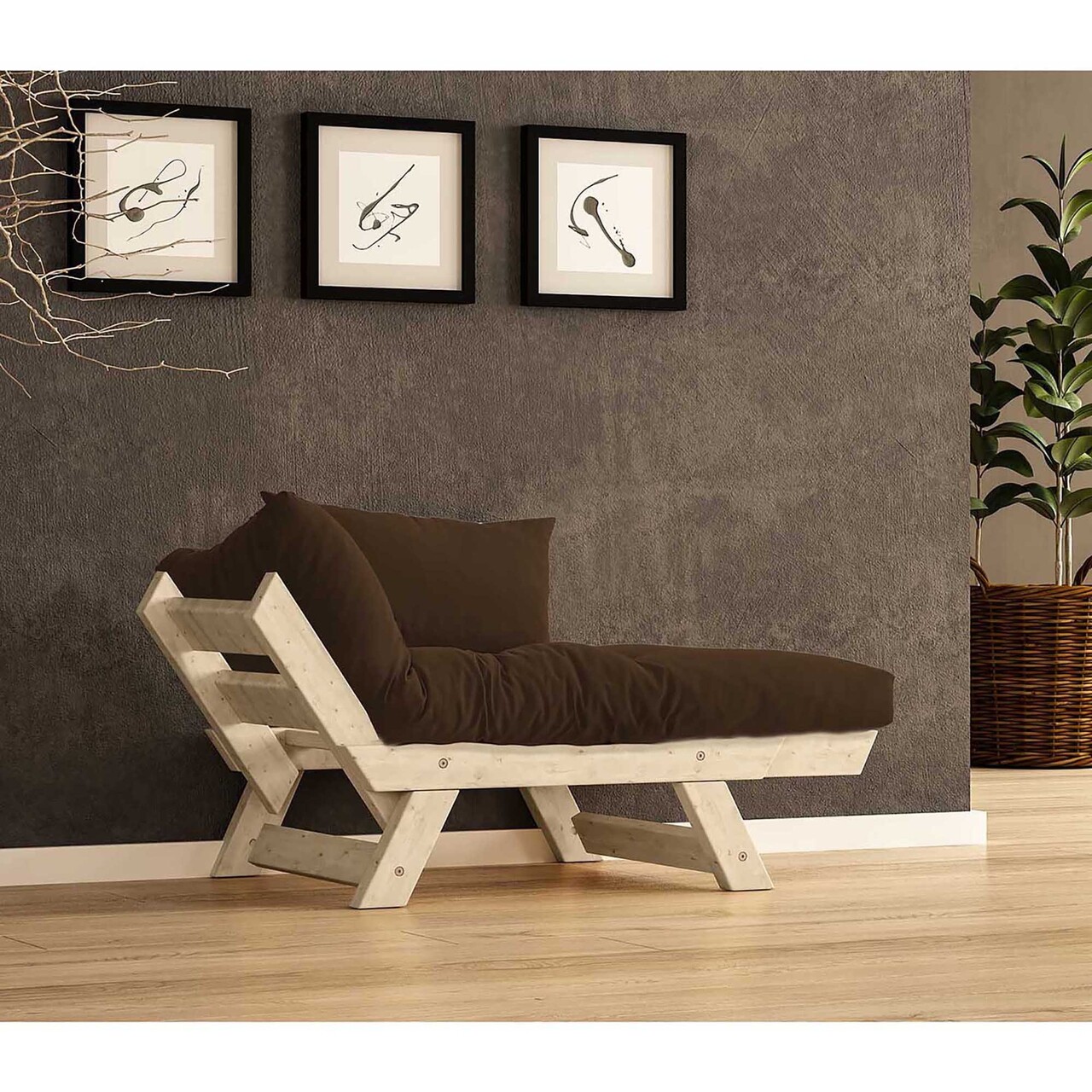 Fotoliu de gradina, Hanah Home, CPT8144-140, Natural / Maro - view 2
