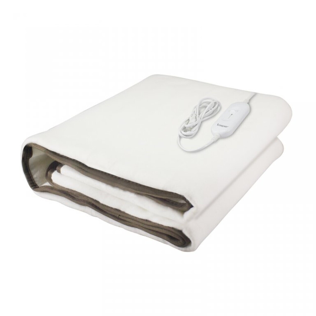 Patura electrica simpla Beper, 150x80 cm, 60W, poliester, alb — imaginea 2