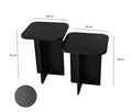 Set masute 2 piese, Neostill, Blues Set, PAL, Negru