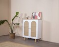 Bufet, Wolina, Bohem, 90x105x41 cm, MDF , Alb / Stejar