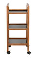 Organizator baie Fondi, Wenko, 35x31x76.5 cm, lemn acacia/sticla/plastic, maro/negru