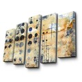 Set 5 tablouri decorative, 5PATK-206, Canvas, 19 x 70 cm, Multicolor