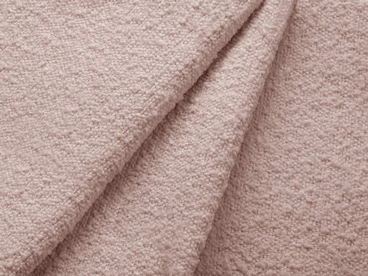 Coltar dreapta 3 locuri, Kate, Micadoni, 285x176x76 cm, tesatura boucle, roz pudra - 1 | YEO