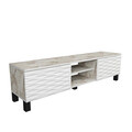 Comoda TV, Retricy, Lukas, 150x35x40.3 cm, PAL, Alb