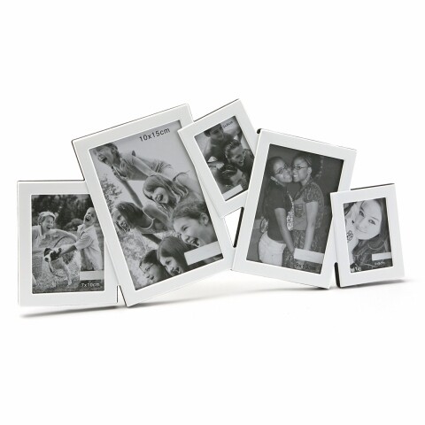 Rama foto multi White, 30 x 41 x 3 cm, metal, alb Alb imagine 2022 by aka-home.ro