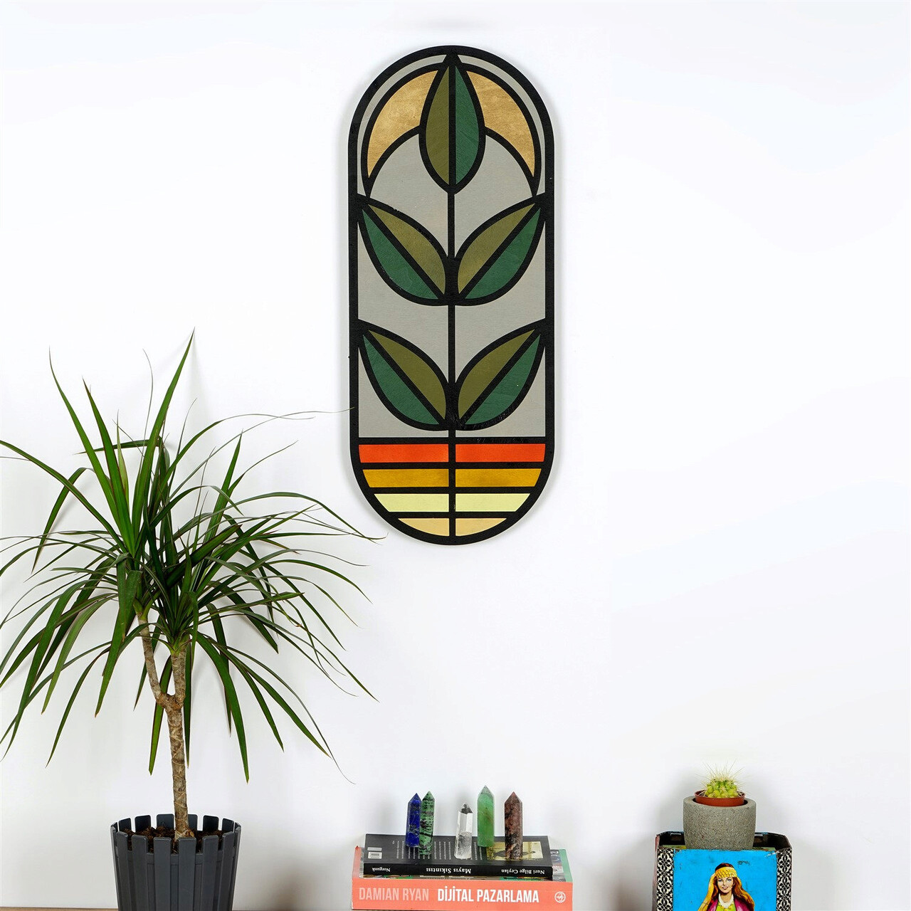 Decoratiune de perete, ART061, PAL, Dimensiune: 53 x 22 x 2 cm, Multicolor