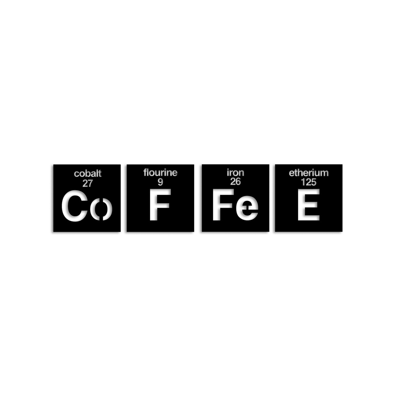 Decoratiune de perete, Coffee 13, Dimensiune: 18 x 18 cm (4 bucăți), Negru - view 5
