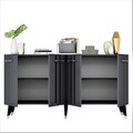 Consola, Olivia, Asel, 150x80x40 cm, PAL , Antracit / Argintiu