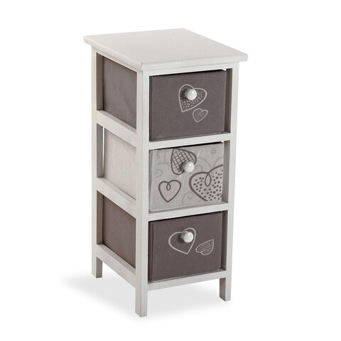 Organizator pentru baie cu 3 sertare cozy, versa, 30x25x56 cm, lemn