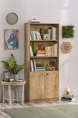 Corp biblioteca, Çilek, mocha bookcase, 70x169x31 cm, multicolor