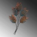 Decoratiune de perete, Toona Sinensis 2, Metal, Dimensiune: 72 x 108 cm, Multicolor