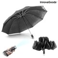 Umbrela automata reversibila cu LED, Folbrella InnovaGoods, pliabila, Ø103 x 61 cm