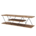 Comoda TV Canaz, Kalune Design, 120x30x33 cm, maro/negru