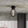 Plafoniera Oylat N-1039, Noor, 18 x 25 cm, 1 x E27, 100W, negru