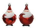 Glob Santa, Decoris, 5.5x8.5 cm, plastic, rosu lucios