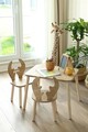 Set masa si scaun pentru copii, Bambini, Deer Two Chair Set, Maro
