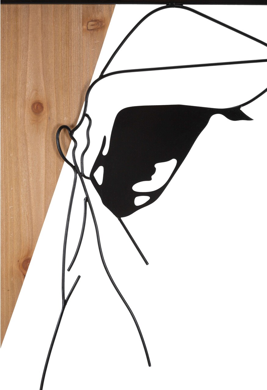Decoratiune de perete Strip -B, Mauro Ferretti, 50x90 cm, fier/MDF, negru/maro