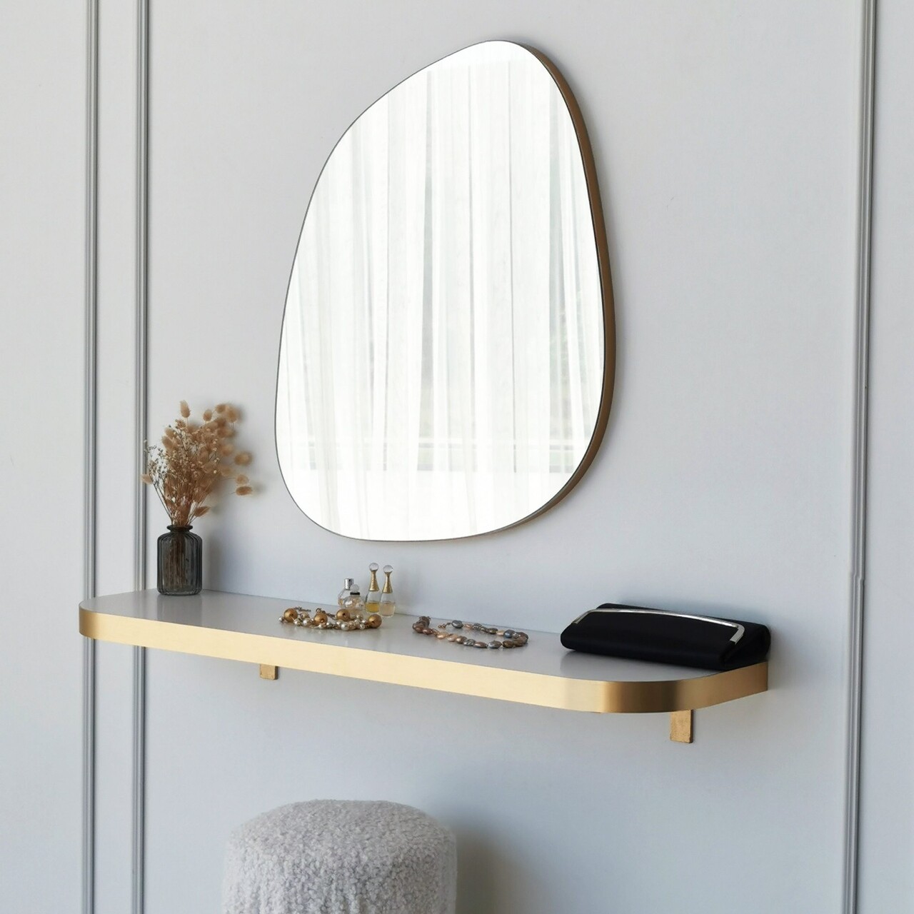 Oglinda decorativa, Neostill, Soho, 58x75 cm, PAL, Auriu - 1 | YEO