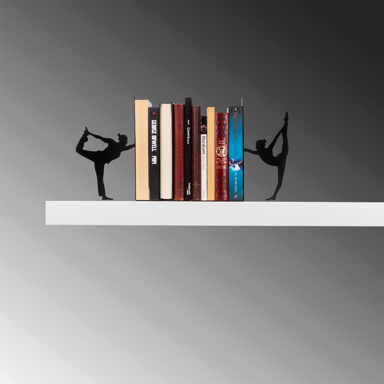 Opritor de carti, Kitap tutucu 8, 34x14x22 cm, Metal, Negru - 1 | YEO