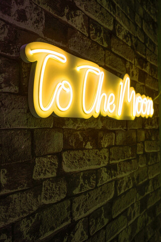 Decoratiune luminoasa led, to the moon, benzi flexibile de neon, dc 12 v, galben