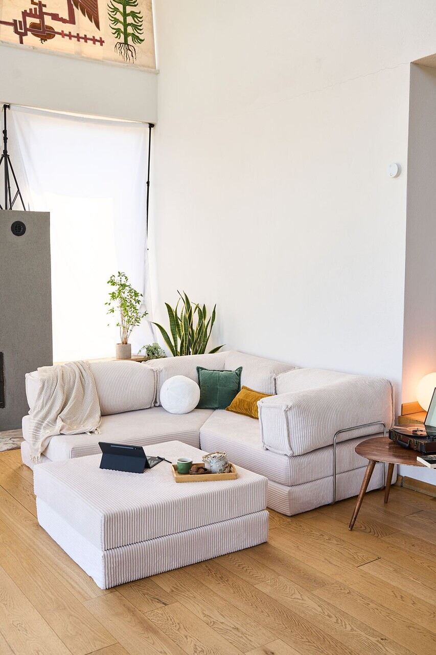 Coltar, Atelier del Sofa, 118FVL1402, Tesatura plus reiata, Crem