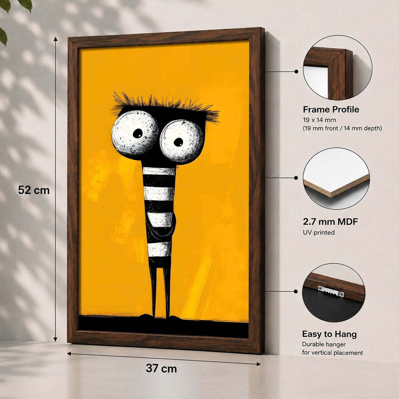 Tablou decorativ, 3752KACT-065, Fundal: 100% MDF (Grosime: 2,7 mm) Vopsire: Imprimare UV, Multicolor — imaginea 2