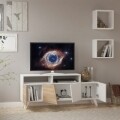 Comoda TV, Homitis, Cafune - White, Sonomo, 31.5x140x58 cm
