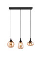 Lustra Lumina, TRIO, 60x6.5x150 cm, 40W, 3x E14, metal, negru mat