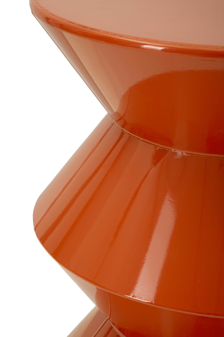 Masuta de cafea, Mauro Ferretti, Zag, 37.5x45 cm, metal, portocaliu - view 3