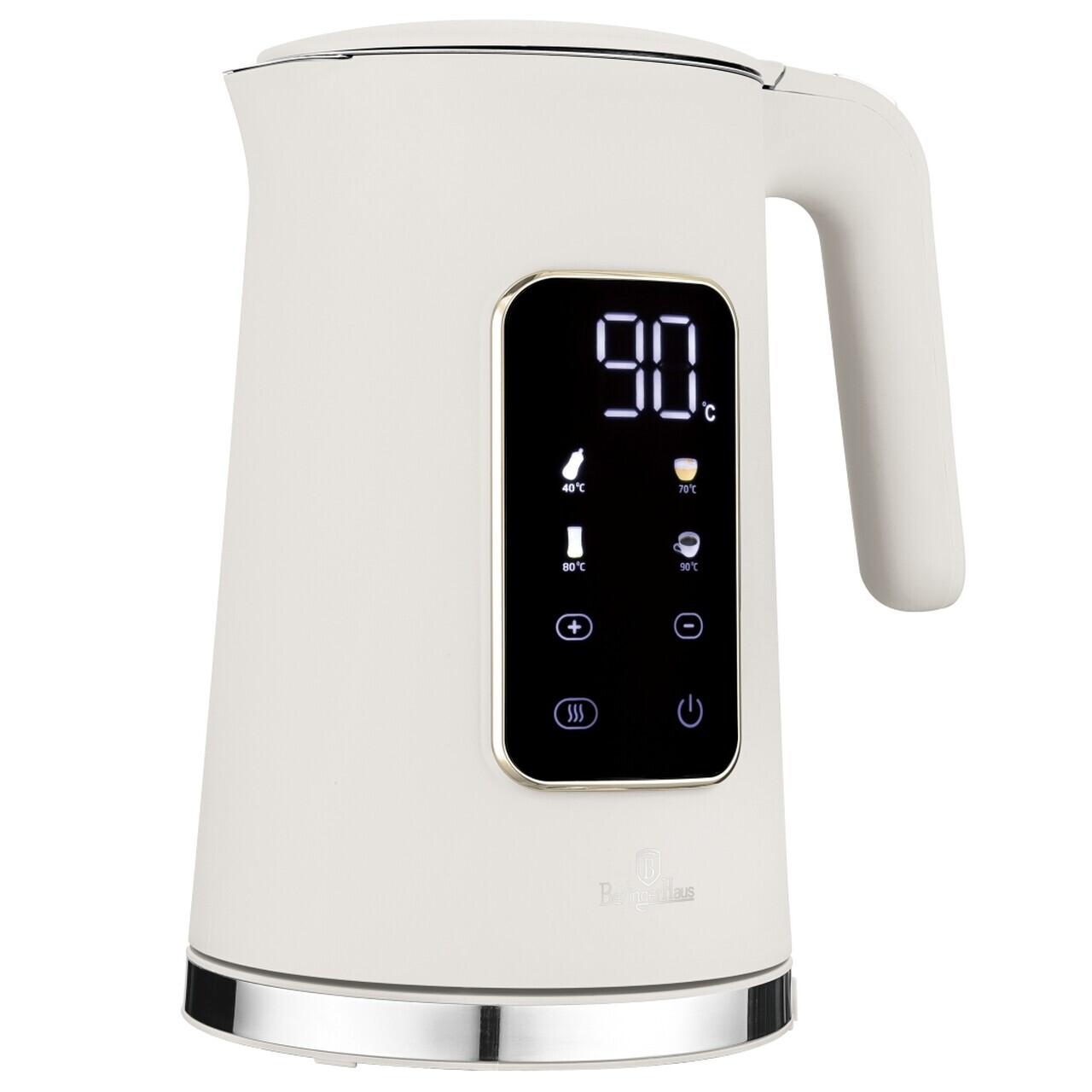 Ceainic electric digital Berlinger Haus, Sahara, 1.7 L, plastic/inox, crem mat - imagine 3