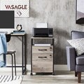 Dulap de birou pentru dosare, Vasagle, cu compartiment A4 si letter, 42x44x69 cm, MDF/PAL/otel, grej