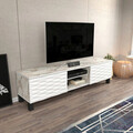 Comoda TV, Retricy, Lukas, 150x35x40.3 cm, PAL, Alb