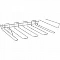 Suport pahare Mycrystal, Metaltex, 38x26x7 cm, metal/invelis din Polytherm, argintiu