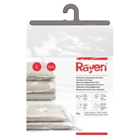 Set 2 saci de vidat, Rayen, 80 x 100 cm, 90 x 130 cm, polietilena