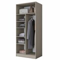 Dulap pentru haine, Hanah Home, BA290, 90x210x57.5 cm, Gresie
