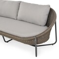 Canapea cu 3 locuri, Sun,  L.210 l.85 H.76 cm, aluminiu, antracit/gri