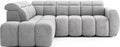 Coltar extensibil stanga 4 locuri ELTAP, LT-04SO, Falconn, 258x208x107 cm, lemn/poliester, gri