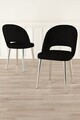 Set scaune (8 piese), Hanah Home, Pane, Negru / Crom