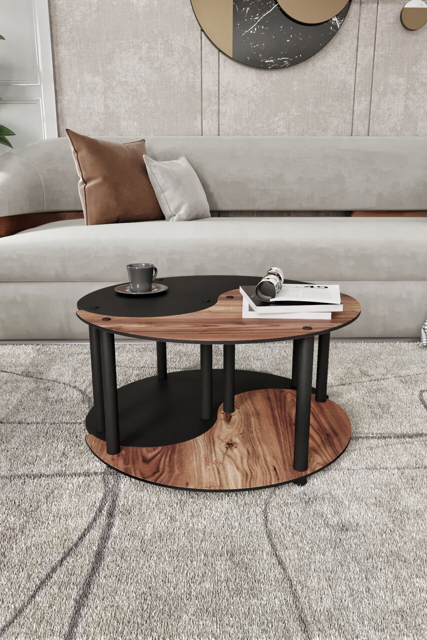 Set masute de cafea, Hanah Home, Yi Yang2L 70, MDF , Maro