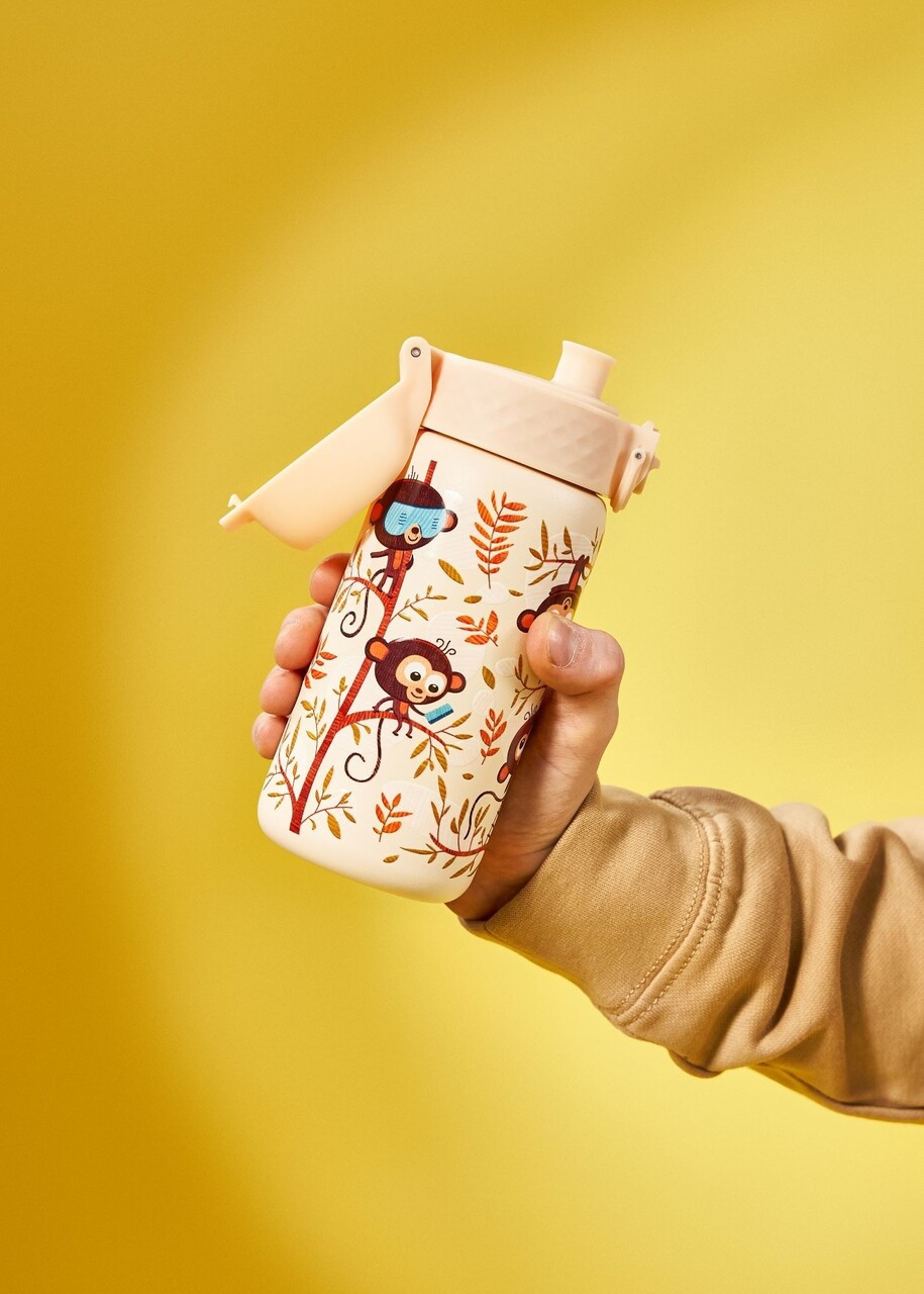 Sticla apa pentru copii, inox, 400ml, Monkeys - Ion8 - imagine 6