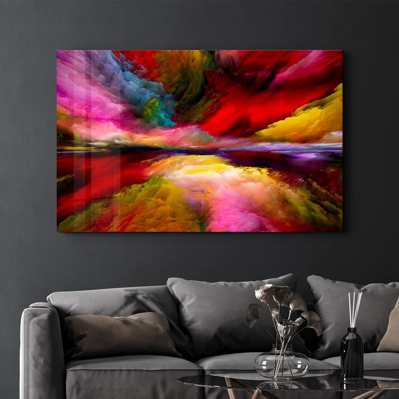 Tablou decorativ, CAM-2047, Dimensiuni: 70 x 110 cm, Multicolor