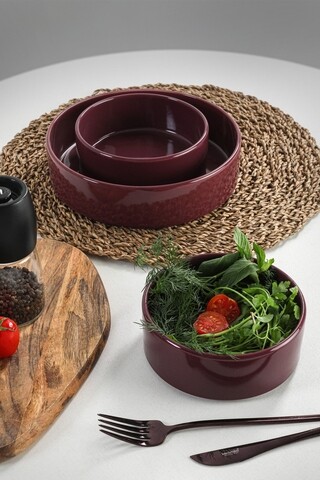Set 3 boluri ST038003F573, Keramika, ceramica, visiniu Keramika