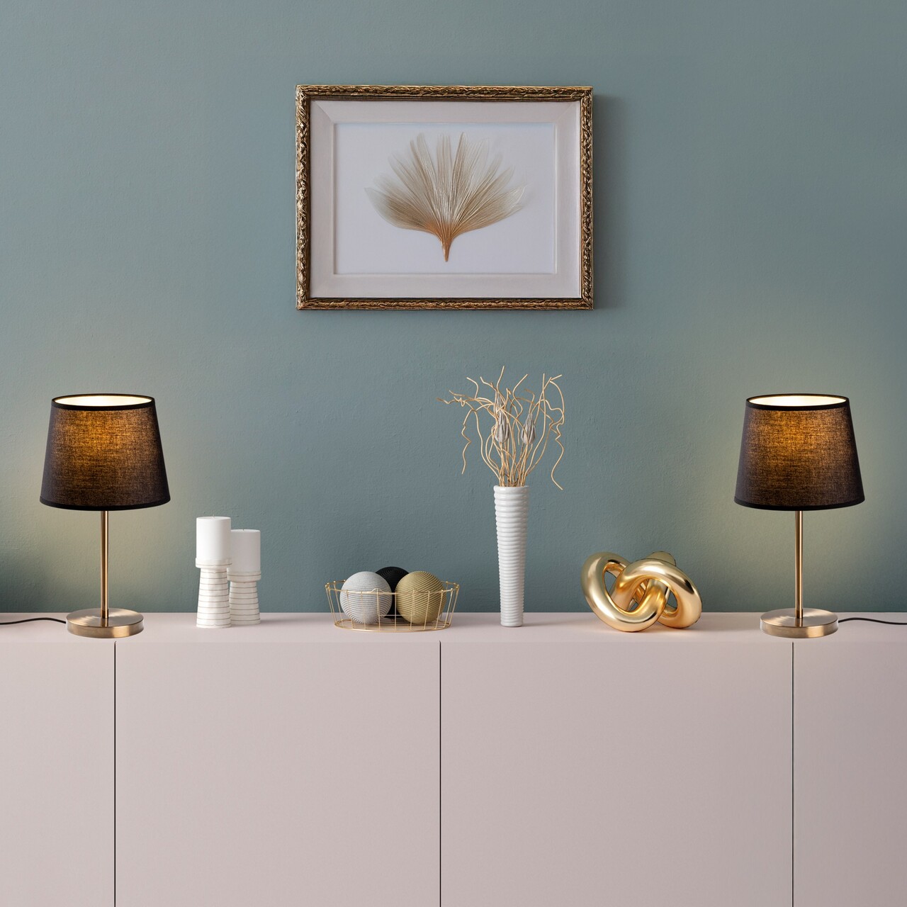 Set de lămpi de masă, Opviq, 892OPV2232, Maro antichizat - imagine 3