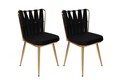 Set scaune 2 piese, Nmobb, Kuşaklı-211 V2, Metal, Negru