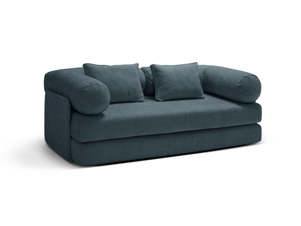Canapea extensibila 3 locuri, Dreamy, Micadoni Home, 206x95x70 cm, tesatura structurata, albastru petrol inchis — imaginea 7