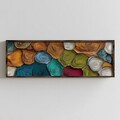 Tablou decorativ, LAC150-150, MDF, Lemn masiv, Multicolor