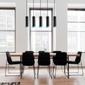 Lustra Sivani MR - 970, Opviq, 85 x 8 x 114 cm, 5 x E27, 100W, negru/albastru