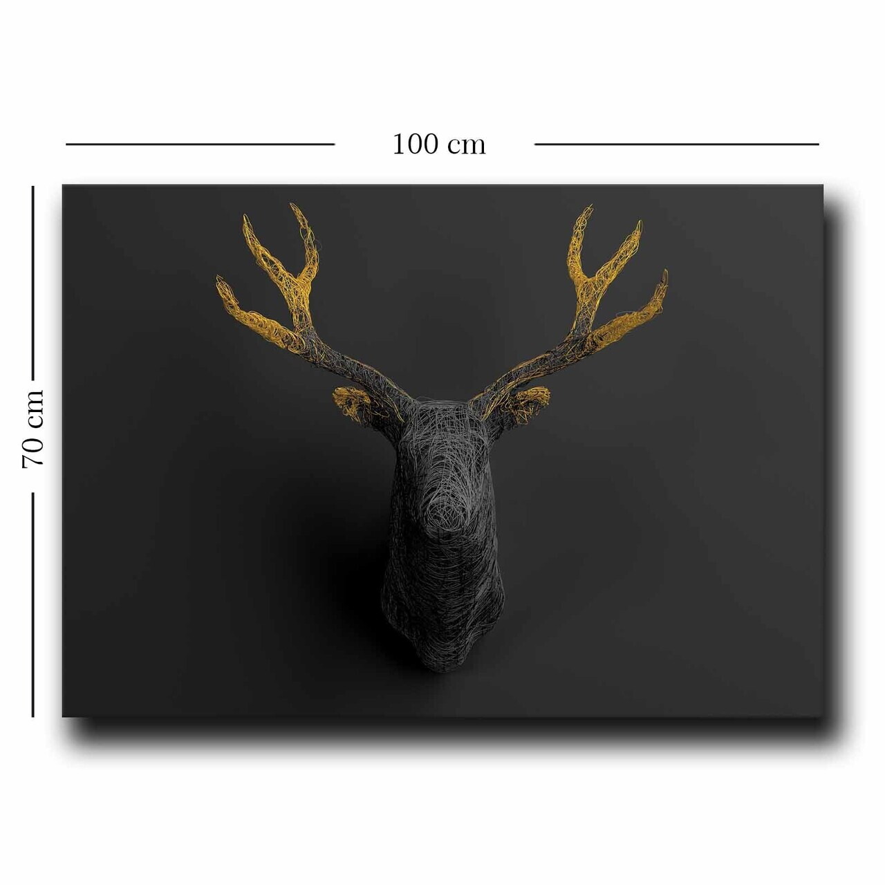 Tablou decorativ, 70100NISC-024, Canvas, Lemn, Aur/Negru - view 3