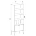 Corp biblioteca, Emerald, Spica, 60x175x30 cm, Alb