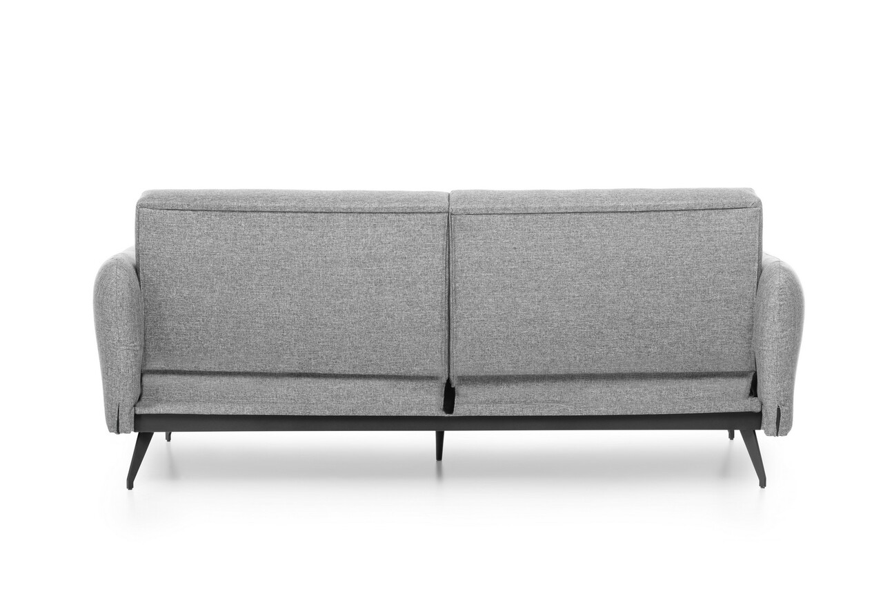 Canapea Extensibila Ron Sofabed, Futon, 3 Locuri, 190x125 Cm, Metal, Gri